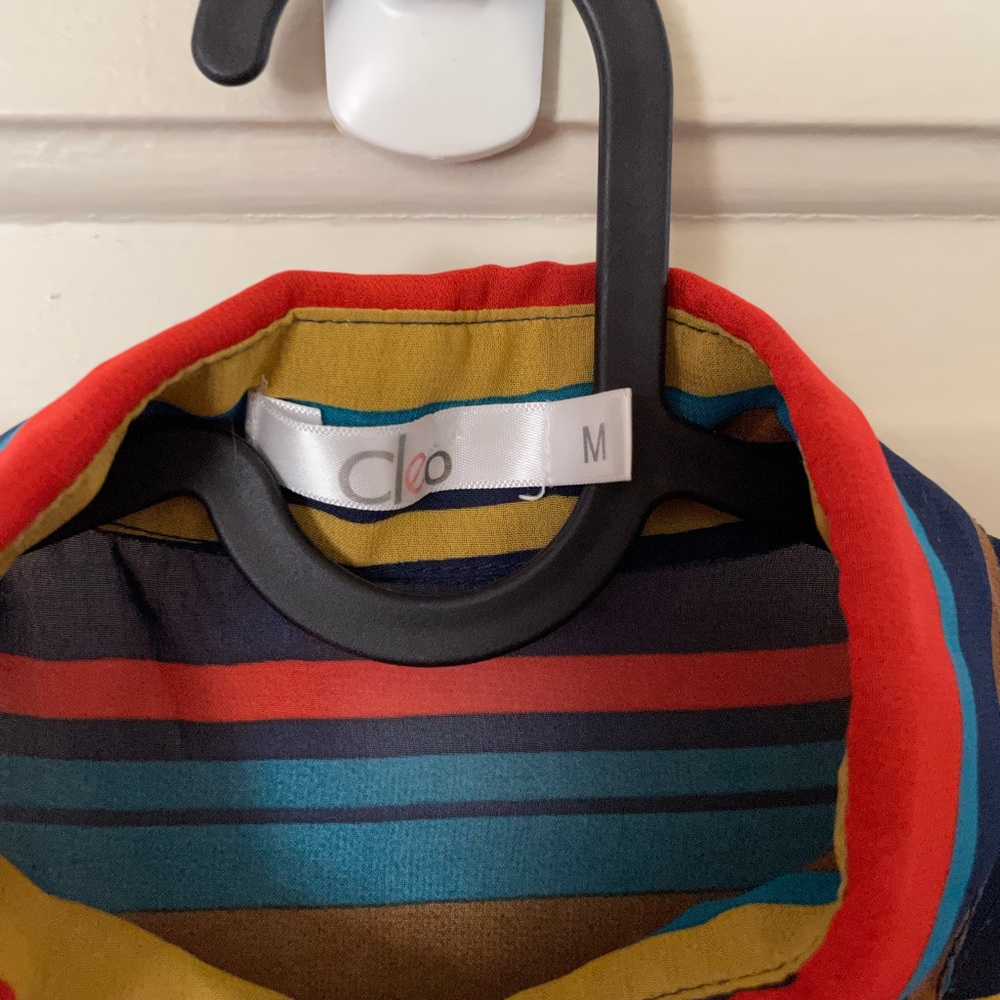 Sheer vibrant striped top m - Picture 3 of 8